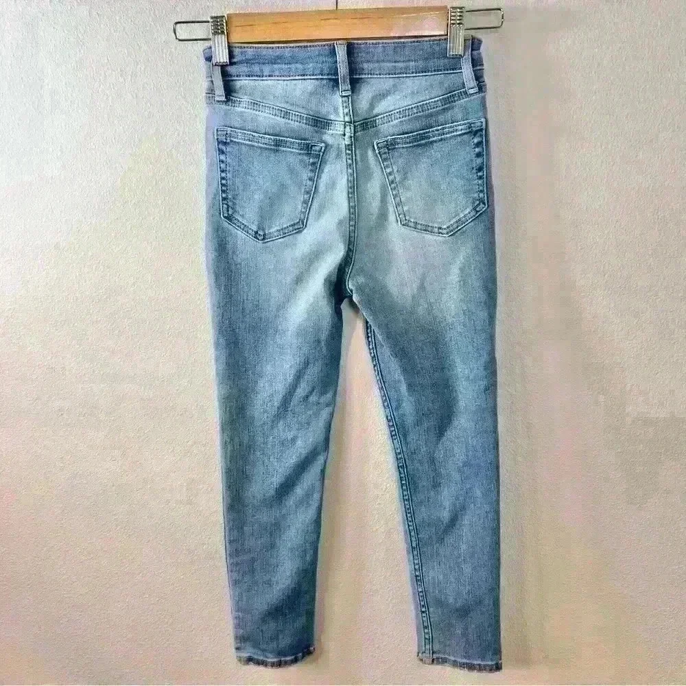 GAP Teen Girls Sky High Rise Ankle Jeans with Exposed Fly Size 8